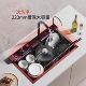 Large Single-Slot 304 Stainless Steel Kitchen Sink with Slag Collection Net, Countertop, Middle and Bottom Sink, Whale Digital Display