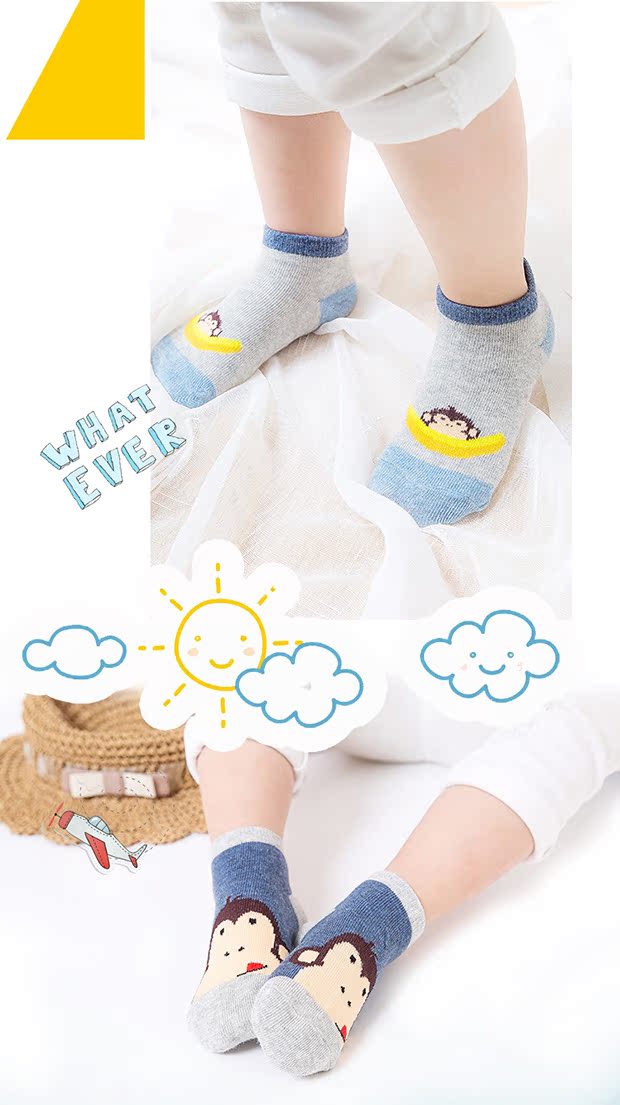 Mùa xuân và mùa hè tất trẻ em cotton 3-5-8-12 tuổi cậu bé vớ thuyền cô gái vớ phần mỏng trẻ em lớn vớ trẻ em vớ tất bàn cho bé