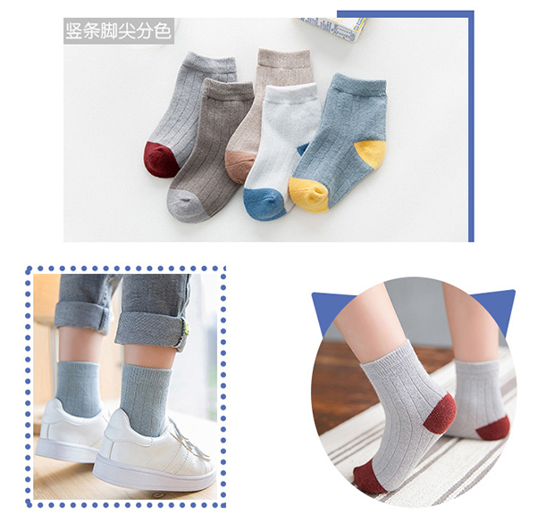 Mùa xuân và mùa thu Mới Trẻ em vớ cotton Cô gái bé trai 5-7-9-12 tuổi Vớ cotton không xương quan tat dep cho be