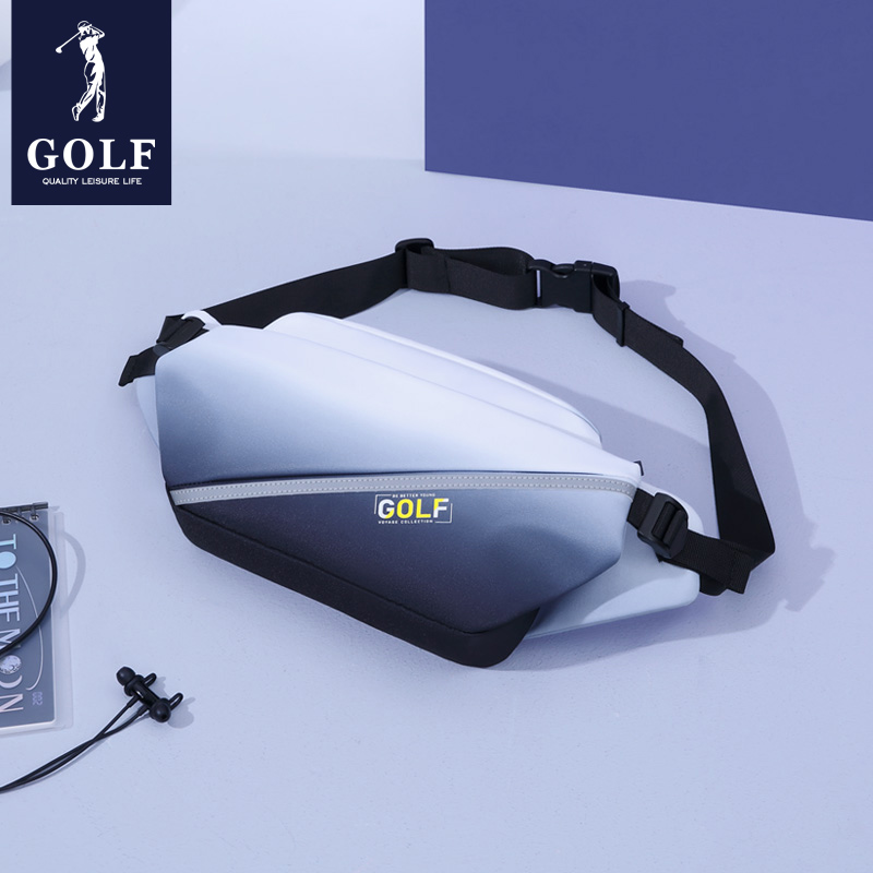GOLF Golf Chest Bag Fashion Hit Color Gradient Backpack Splash Water Large Capacity Single Shoulder Bag Skew Satchel Male Tide Card-Taobao