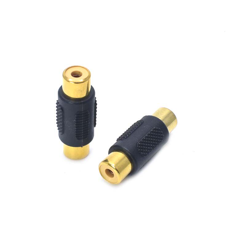 Gold plated RCA lotus straight head mother to mother-to-mother connection head RCA audio head lotus AV pair of joints