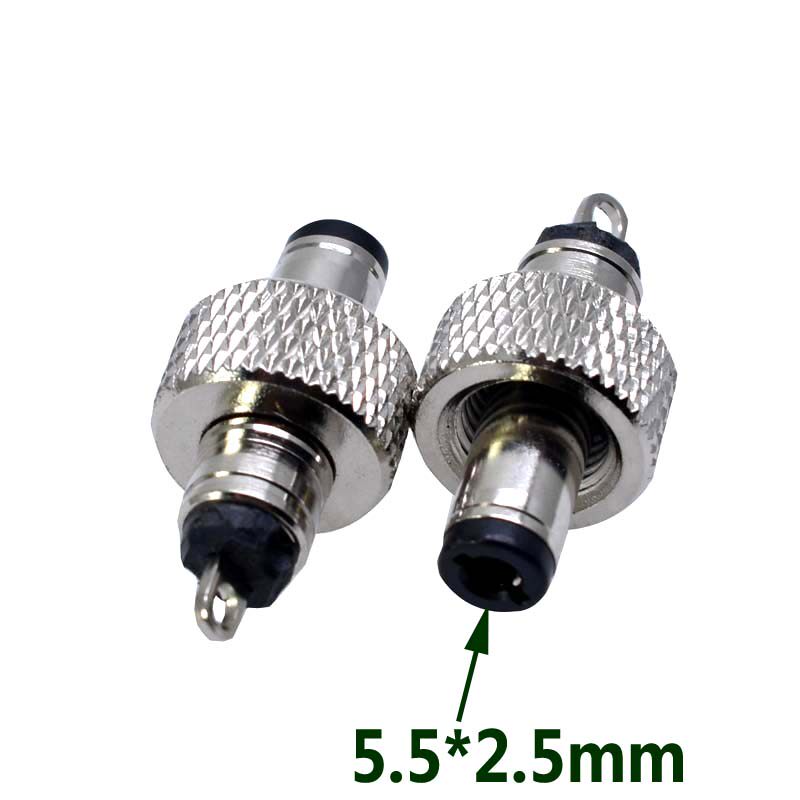 dc injection plug dc5 5*2 1mm 5 5*2 5mm male DC male terminal with lock