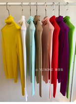 48 one-piece slim and thin 100 wool pit high-neck bottoming shirt knitted sweater womens autumn 9548