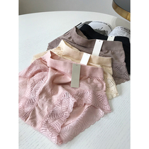 JM * CHU mouth day single breathable and comfortable~seamless mid-waist hip-raising silk underwear briefs women spring and summer 8233