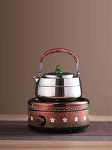 Jinfang Round Thaw Cherry Blossom Cloud Veins Electric Pottery Stove Muted Waterproof Small Tea Stove Office Iron Silver Pot Boiling Tea Ware