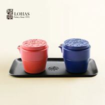 Lubao Ceramics Flowers Good Moon Round Graduation Tea Ceremony A Pot Of Tea Tray Tea Todays Style Business Gift Single Tea Set