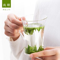 Chamming Glass Seven Degrees Green Cup Home Cup Handmade Day Style Living Room Drinking Water Cup Transparent Heat-resistant Tea Cup Suit