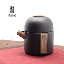 Taiwan Lubao ceramics Ruyi raw ore hand-made portable travel tea set Personal one pot one cup of tea express group