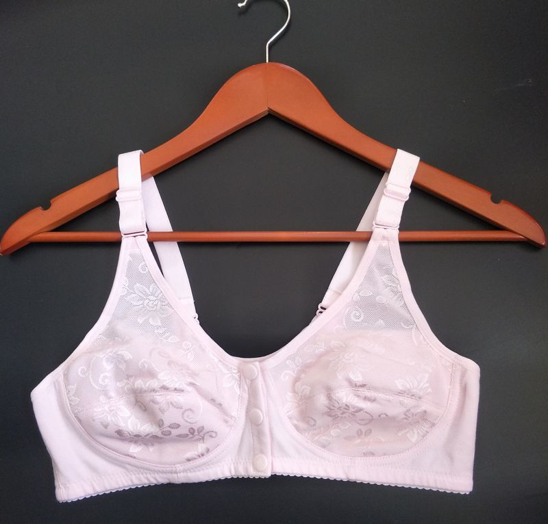 Áo lót mẹ trung niên mùa hè mỏng phần cotton lót áo ngực đầy đủ kích thước lớn khóa trước áo ngực áo ngực cho người ngực lép