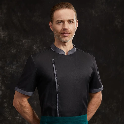 厨乐乐 Модная демисезонная униформа для работы подходит для мужчин и женщин, городской стиль