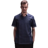 Кухня Lele Brand Kitchen Men and Women Chefs Work Одежда короткая джинсовая джинсовая половина