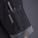 Кухня Lele Brand Kitchen Men and Women Chefs Work Одежда короткая джинсовая джинсовая половина