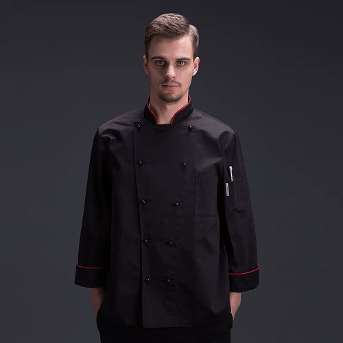 厨乐乐 Бренд -отель ресторан кухня французский шеф -повар мужчина и женщины универсальная рабочая одежда с длинным рукавом столовая рабочая одежда