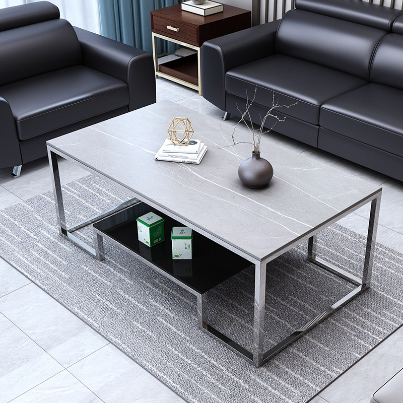 Creative wrought iron rock board coffee table office simple modern living room reception reception small apartment home tea table net red