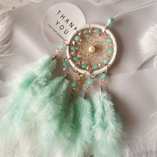 Оригинальный свежий мятный комплект, брелок ручной работы, сумка, 3 предмета, подарок на день рождения