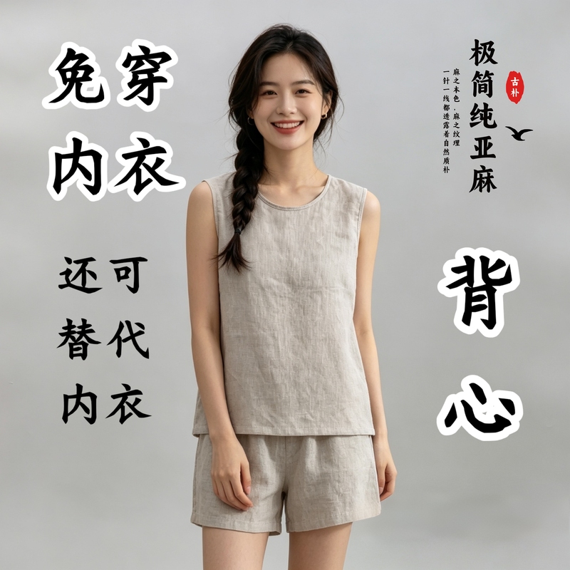 No Need to Wear Underwear, Linen Tank Top, No Sense of Restraint! Super Comfortable! Super Breathable! Old Money Style, Anti-Bump No Need to Wear Underwear, Linen Tank Top, No Sense of Restraint! Super Comfortable! Super Breathable! Old Money Style, Anti-Bump