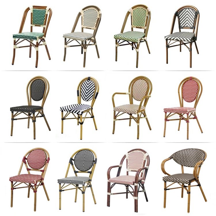 American Bamboo Rattan Dining Chair Balcony Casual Chair Vine Chair Leaning Back Chair Net Red Shop Café Retro Outdoor Table And Chairs K135