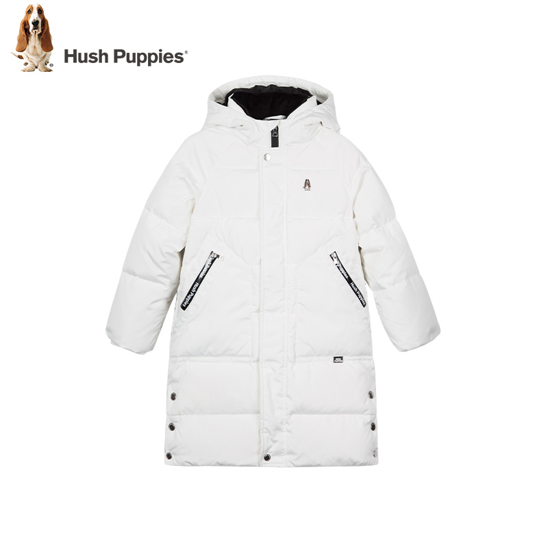 Bước Phú Kids 2019 Winter trẻ em dày của nam giới và trẻ em gái Trung bình Dài Jacket Duck Velvet trắng ấm áp xuống áo khoác.