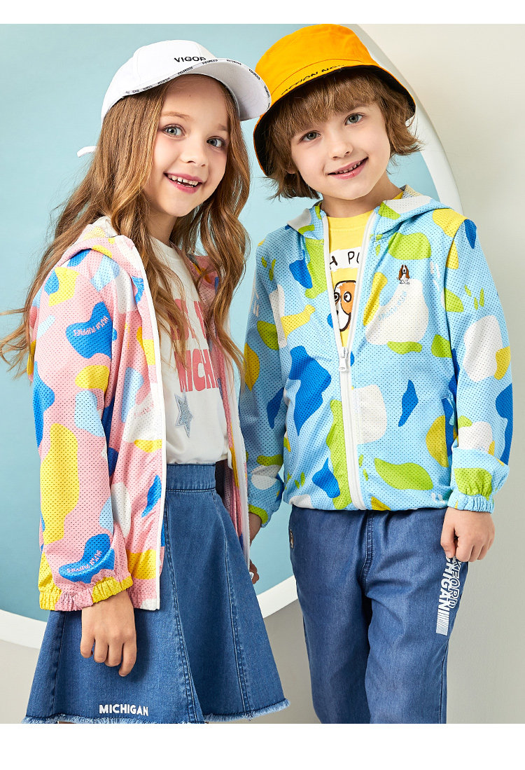 Hush Puppies 暇步士 薄款儿童防晒衣外套 聚划算双重优惠折后￥108包邮 男、女童80~170码多色可选