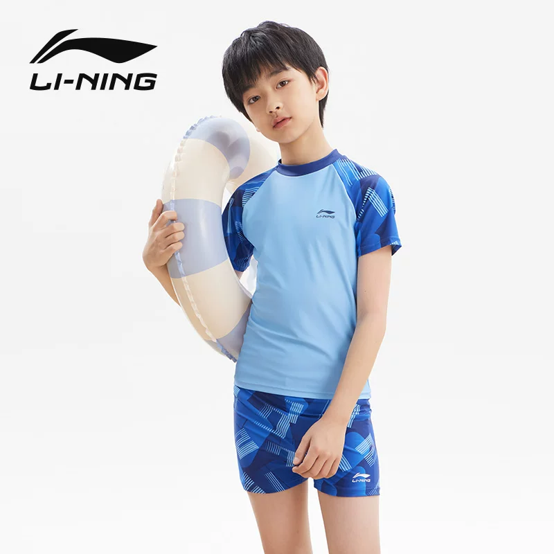 Детский купальный костюм-киме Li Ning для мальчиков, комбинезон, брюки, для подростков