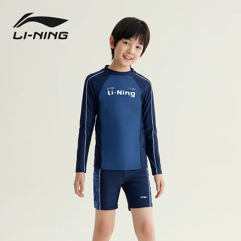 Детский купальный костюм-киме Li Ning для мальчиков, комбинезон, брюки, для подростков