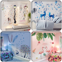 Net red rental house transformation wall stickers Decoration creative personality stickers Room bedroom wallpaper Warm wallpaper self-adhesive