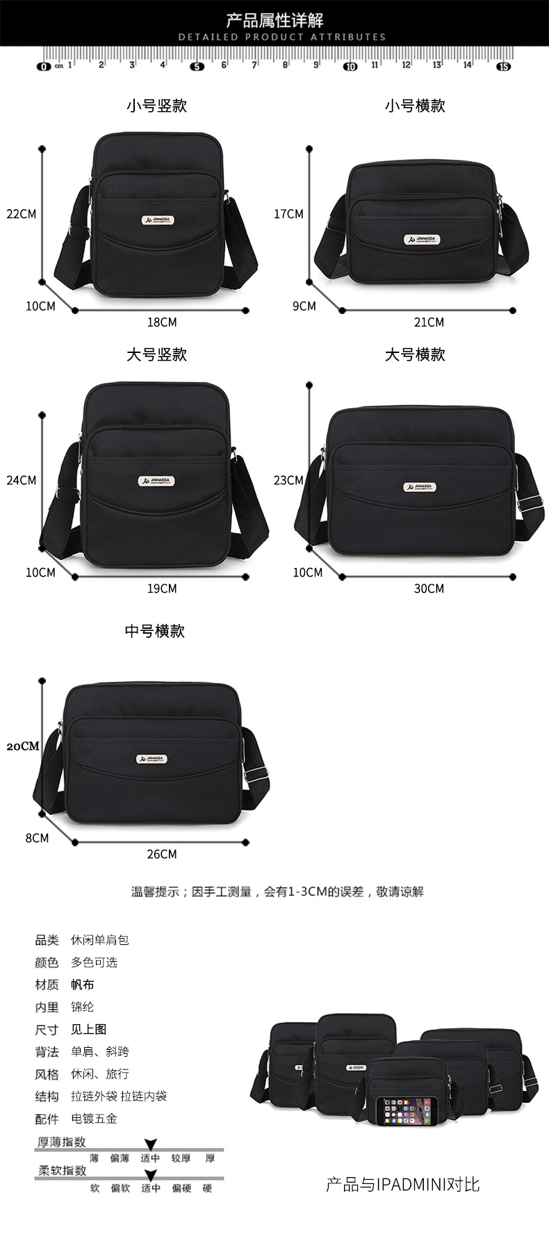Túi vải nylon Oxford cho nam Túi xách nam mới ngang vai và ngang dọc Messenger túi nam không thấm nước chéo - Túi của con người balo da nam