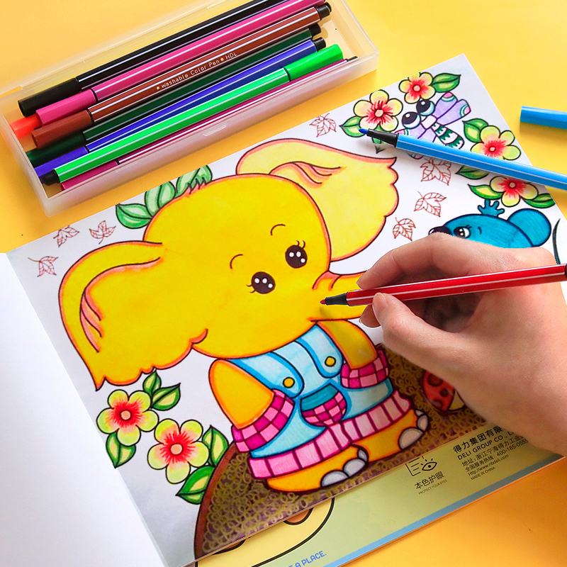 Able Children Drawings Ben Drawing Thin Painting Benson Blank Thickened Fine Art a4 Kindergarten Baby Painted Primary School Children Special Painting Paper Girl Hand Painted Large Picture Books Wax Pen Watercolor Pen First Grade