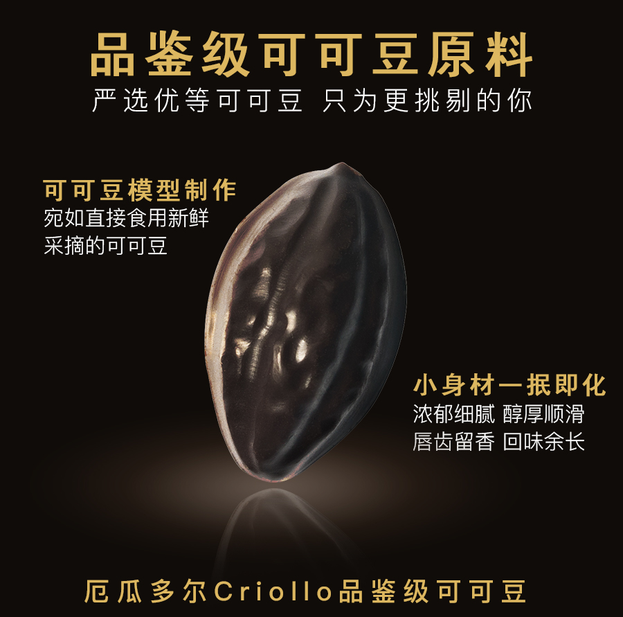 朵娜贝拉 纯可可脂 黑巧克力豆 150g/罐 约150粒 图2
