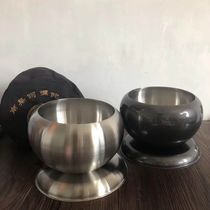 Buddhist bowl Iron Bowl Family Bowl bag double-layer stainless steel monk people eat bowl wash bowl brush