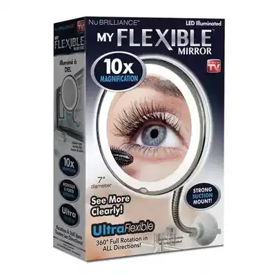 My Flexible Mirror Suction Cup Makeup Mirror 360 degree rotating Makeup Mirror 10X enlarged LED fill mirror