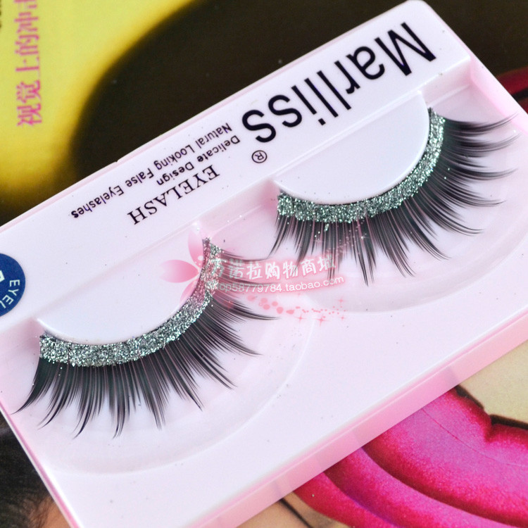 Latin Dance Performance Makeup Artist Creative Writing True Cosplay Exaggerated Thick Silver Shiny Eyelash 520