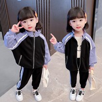 Set Girls Spring Wear 2022 New Kids Sports Casual Two-Piece Set Baby Girl Korean Version Fashion Childrens Wear