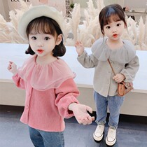 Girls internet celebrity hit knit cardigan 2022 spring baby girl Korean version of the top foreign style little girl new coat