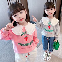 Girls sweatshirt 1-6 years old spring tops baby girl 2022 new Korean version T-shirt foreign little girl net red clothes