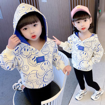 Childrens Hooded Sweatshirt Spring Girls Wear 2022 New Korean Version Top Baby Girl Foreign T-Shirt 1-3 Years Olds Dress