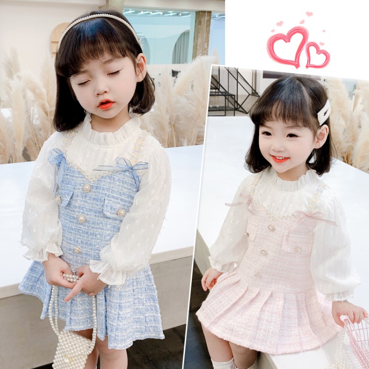 Girl Foreign Dress Women's Baby Autumn Clothing Small Fragrance Princess Nepotism Red Ocean Sent 1-6-year-old girl's Korean version of the dress 3