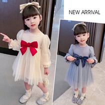 Baby Girl Princess Skirt Fluffy Gauze Skirt Spring Dress Girl 2022 New Korean Edition Dress Sweet Dress Dress Yang atmosphere