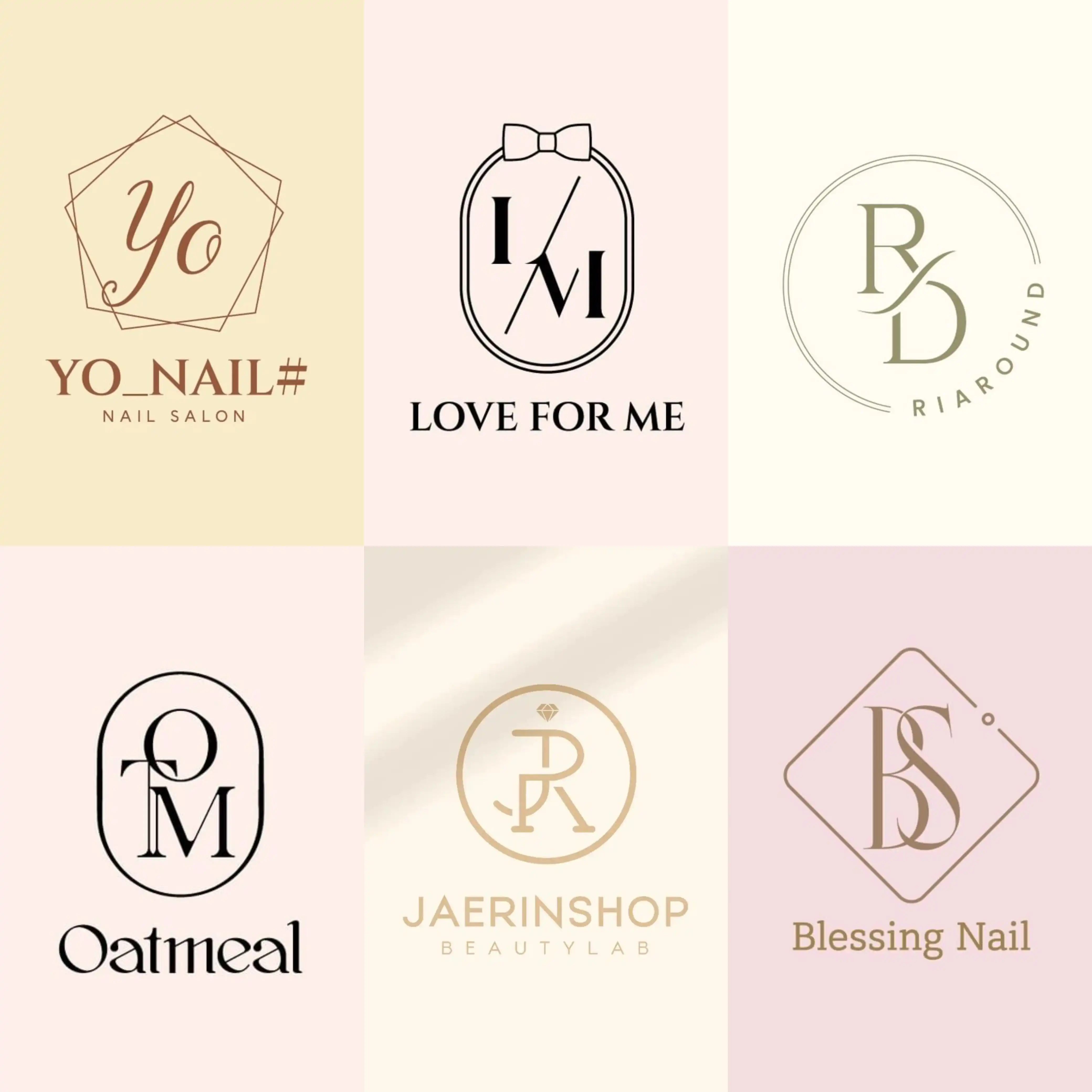 企业专属品牌Logo设计原创美业字母商标及英文字体结婚水印客制服务