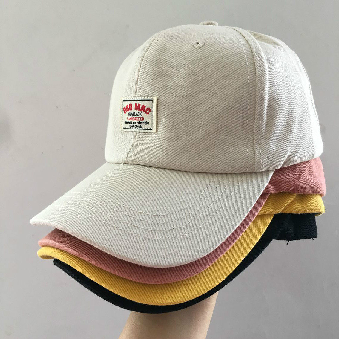 Time-limited single four-color pure cotton American retro duck tongue cap without backchanging