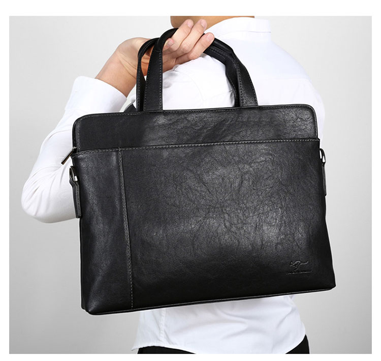 Tianhong Kangaroo túi xách da bò lớp đầu tiên nam kinh doanh da mềm dung lượng lớn vali da nam túi đeo vai thủy triều - Túi của con người túi đẹp