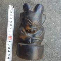 Hongshan culture Antique Ancient jade Laoyu Liangzhu Culture Crystal Sun God seal Ancient blue hair crystal ornaments turn