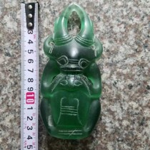 Gaogu Laoyu Hongshan Culture Xia Dynasty inscription Jade inscription Green glass meteorite twelve Zodiac ornaments pattern