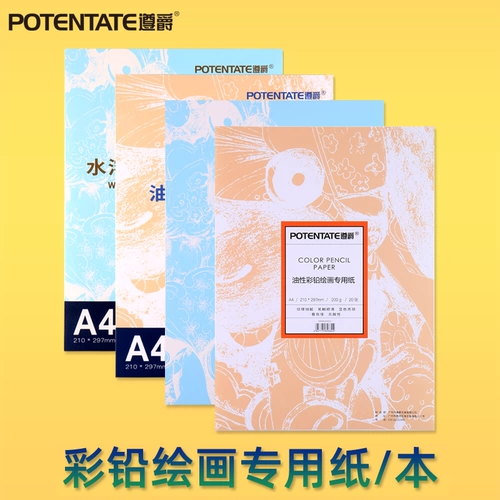 Потентатат ​​A4 Water -Современная цветная ведущая книга 16к масляничная картина