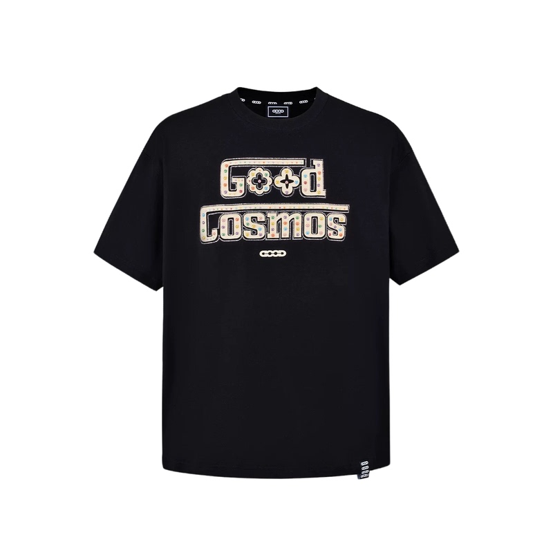 Goodbrand New Colorful Cosmic Gemstone Slogan Rhinestone Light Luxury High-End Short-Sleeve T-Shirt, Unisex