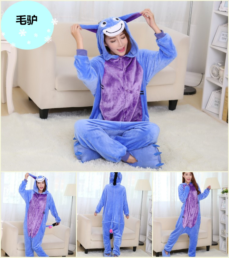 Phim hoạt hình Bộ đồ ngủ Xiêm Chinchilla Đàn ông và phụ nữ mùa thu và mùa đông Những cặp vợ chồng dày đặc Động vật Dịch vụ tại nhà Nhà vệ sinh Bộ đồ ngủ Xiêm bộ đồ mặc nhà mùa hè
