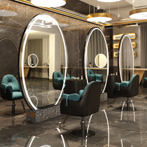 hair salon special hairdressshop mirror desk upscale marble cut hair mirror bifacial single-sided beauty hair perching mirror desk floor mirror