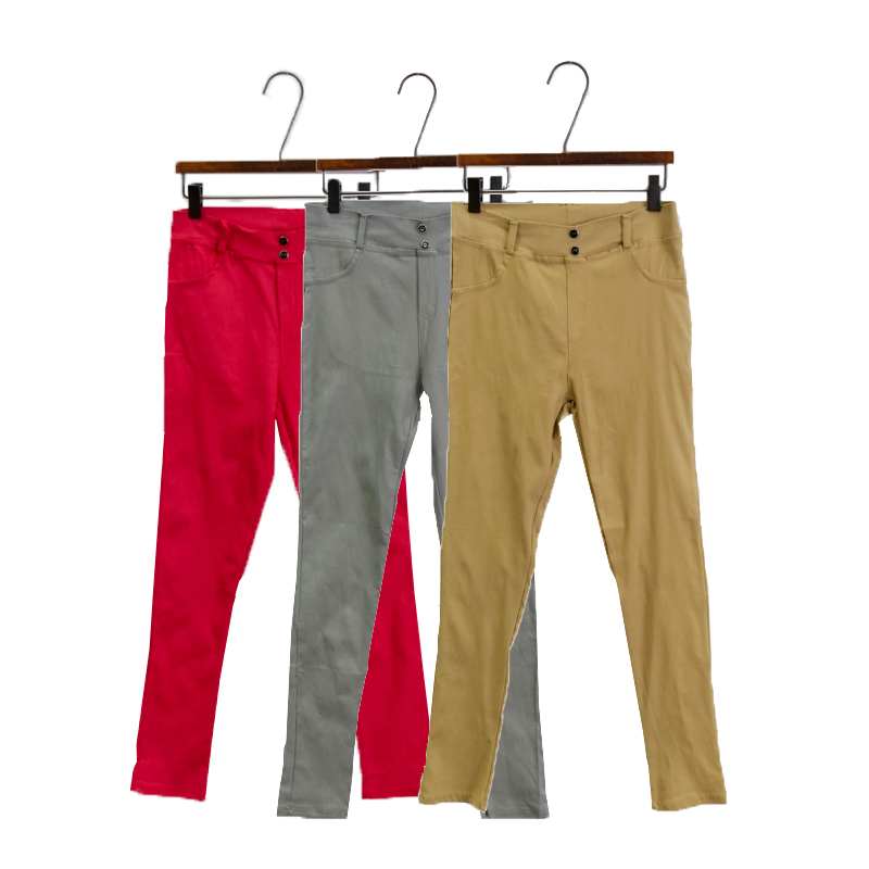 2021 new simple and versatile casual pants women stretch thin straight pencil pants slim fit outside wear inside pants