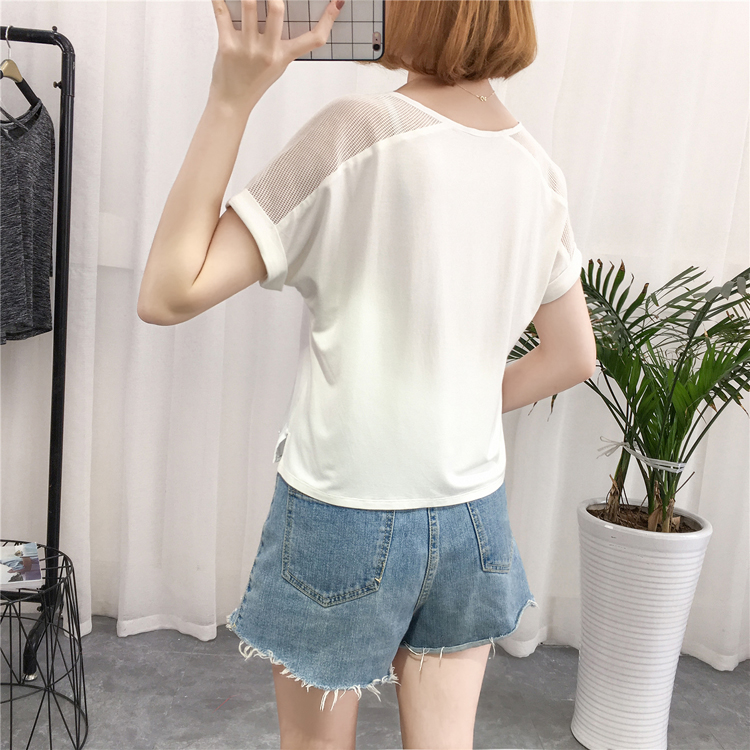 Top + quần short 2018 mùa hè mới retro in vòng cổ ngắn tay quần short váy quần phù hợp với nữ chic hoang dã các kiểu đồ bộ đẹp
