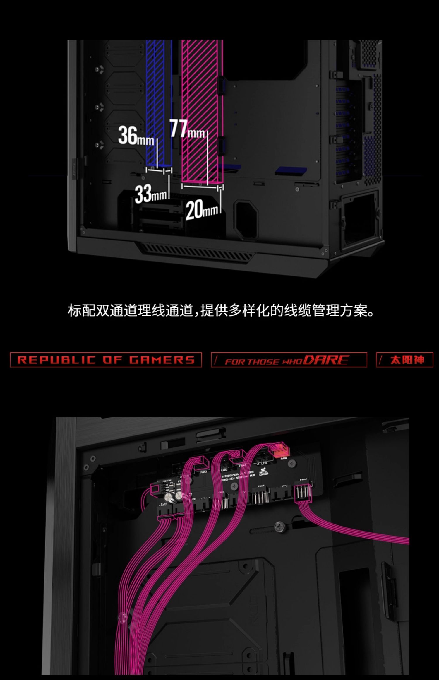 ASUS/华硕ROG玩家国度 GX601太阳神机箱全塔侧透明玻璃游戏机箱插图12